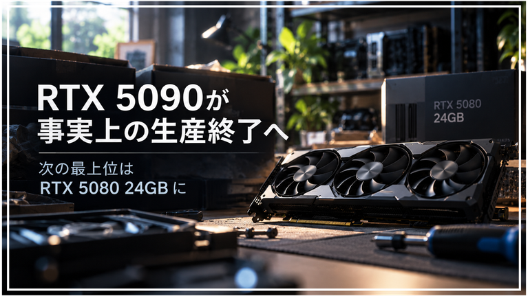 RTX 5090が事実上の生産終了へ｜次期最上位RTX 5080 24GBの仕様と実力は？